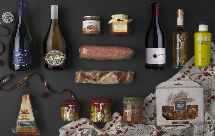Cesto pacco di Natale eno gastronomico trentino