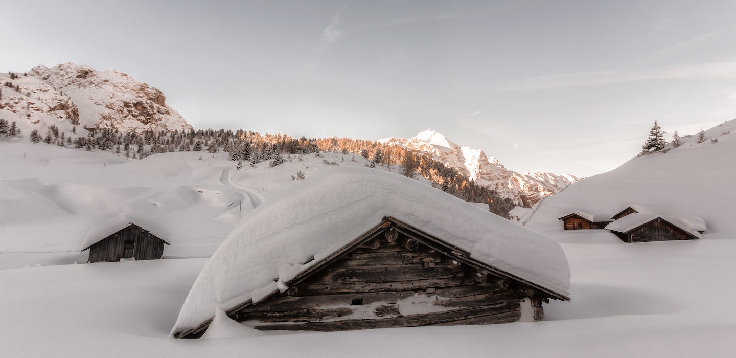 Vacanza romantica di coppia nella neve in Trentino