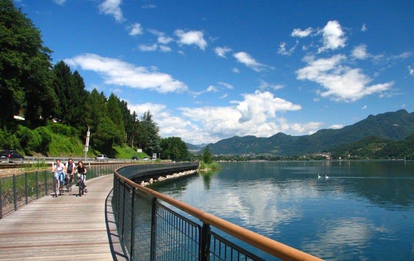 Pista ciclabile della Valsugana Caldonazzo Trentino Cicloturismo