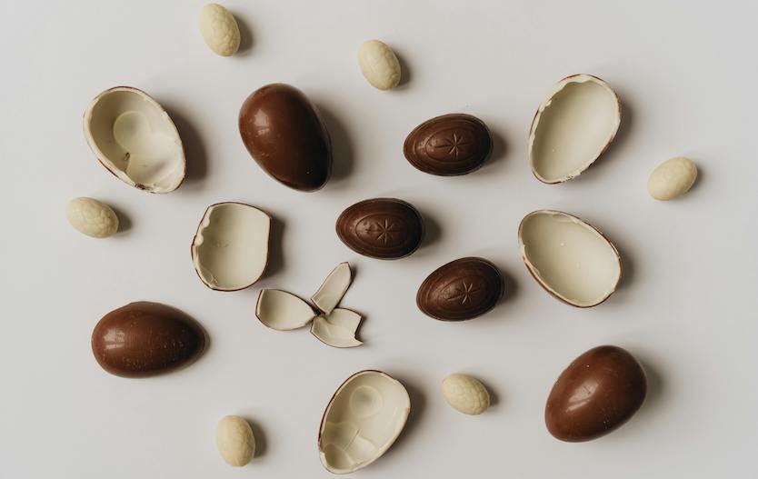 Uova di cioccolato per Pasqua 