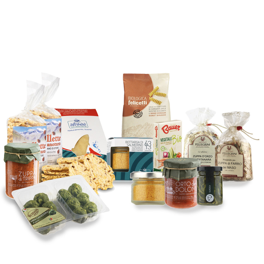 box degustazione ingredienti per ricette leggere e veloci dal Trentino